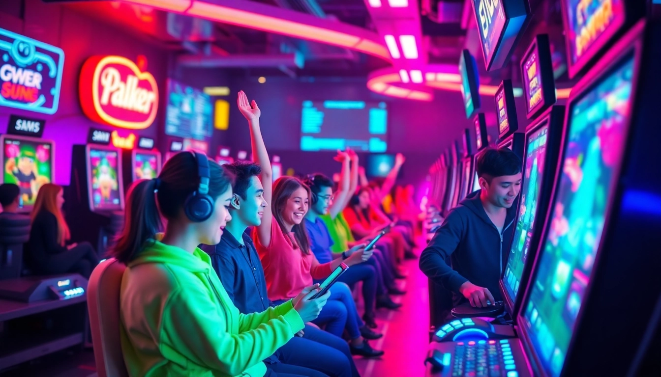 Engaged players celebrating their wins on the ok win gaming platform, showcasing excitement and interactivity.