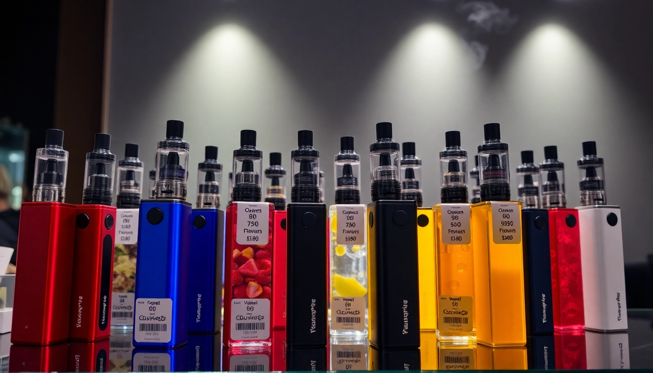 Discover the latest dummy vapes price alongside vibrant displays of flavors in this enticing showcase.