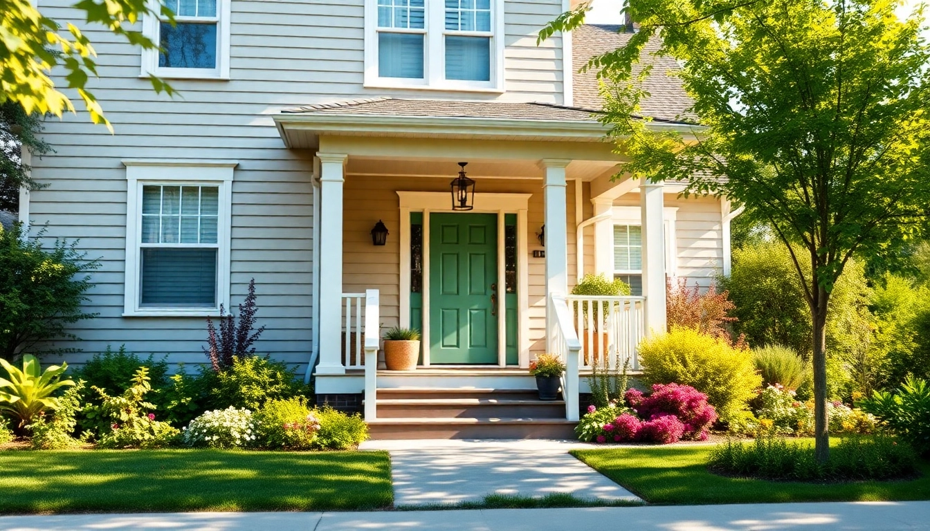 Stunning exterior renovations transforming a home's appearance with new siding and vibrant landscaping.