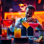 Join our cocktailkurs to learn how to expertly mix vibrant cocktails with professional guidance.