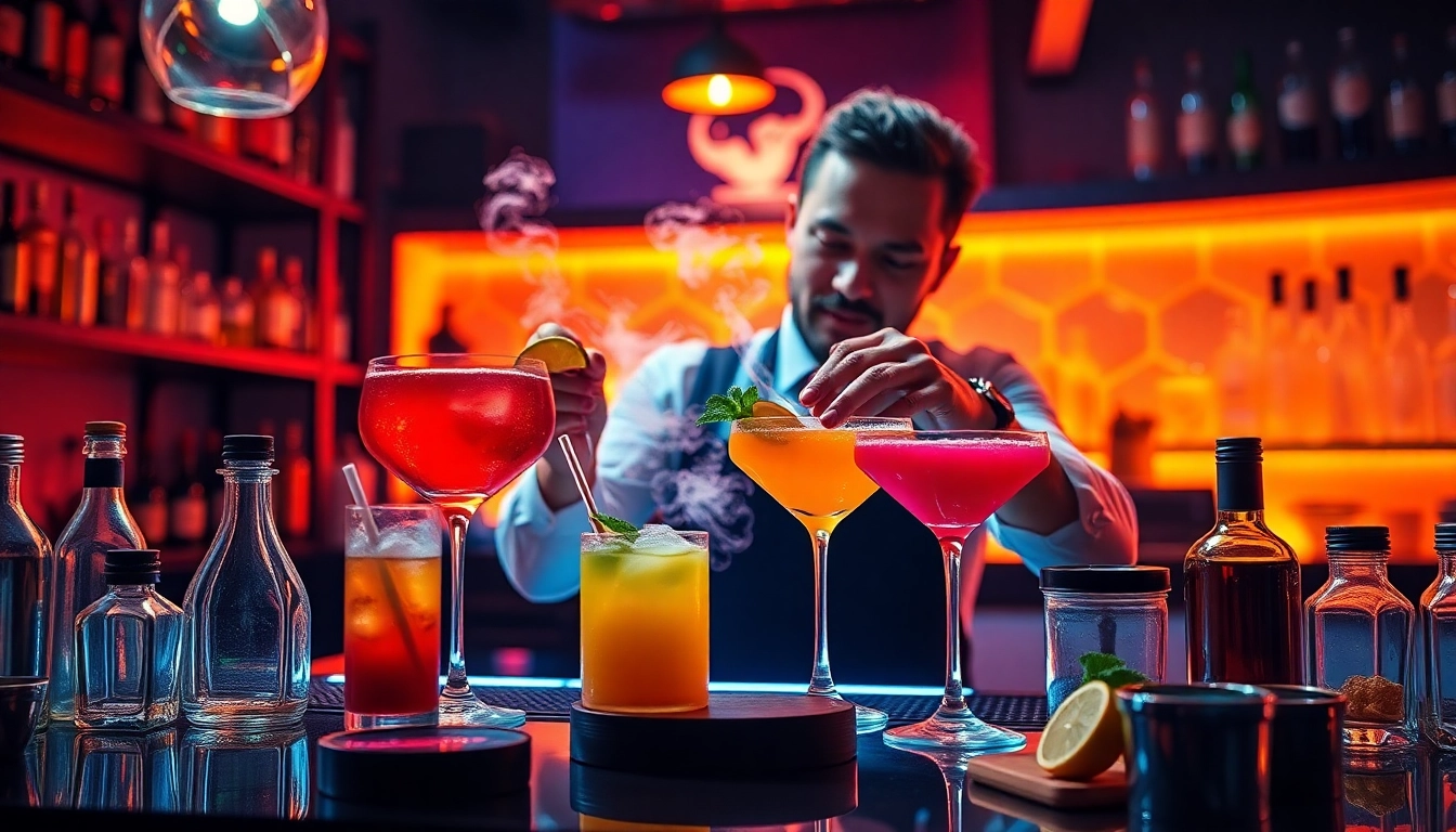 Join our cocktailkurs to learn how to expertly mix vibrant cocktails with professional guidance.