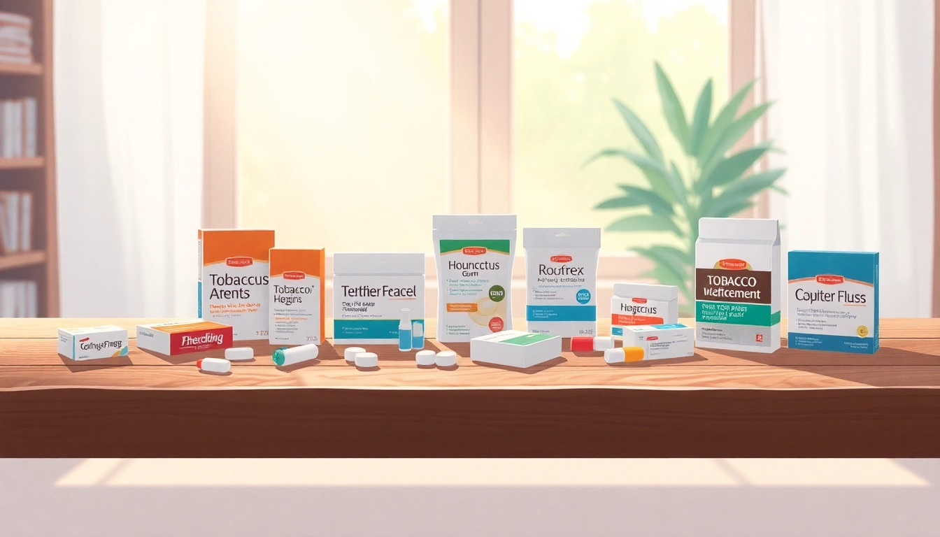 Tobacco Replacement products displayed thoughtfully on a wooden table, emphasizing health and wellness choices.