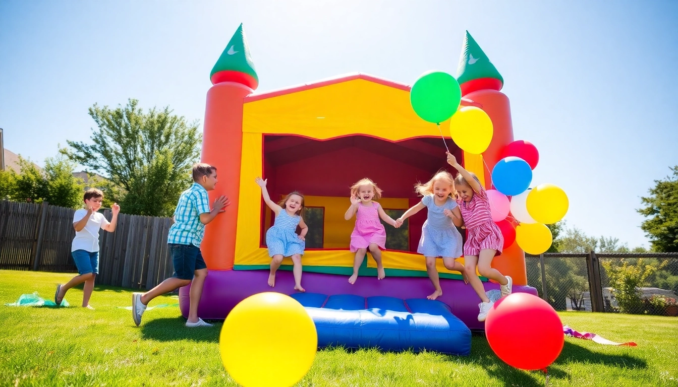 Experience the joy of bounce house rental near me with colorful inflatables at your party.