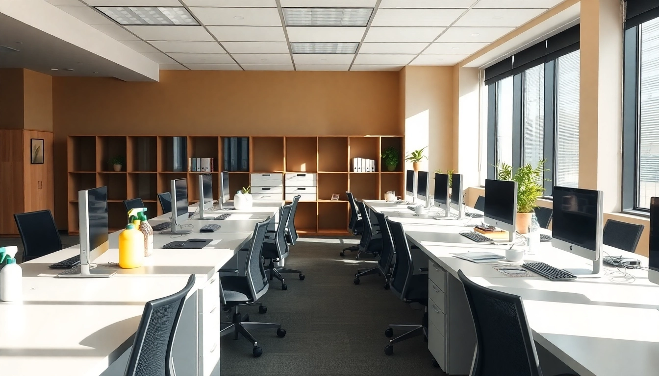 Enhance your workspace with Jacksonville commercial cleaning services, showcasing a pristine office environment.