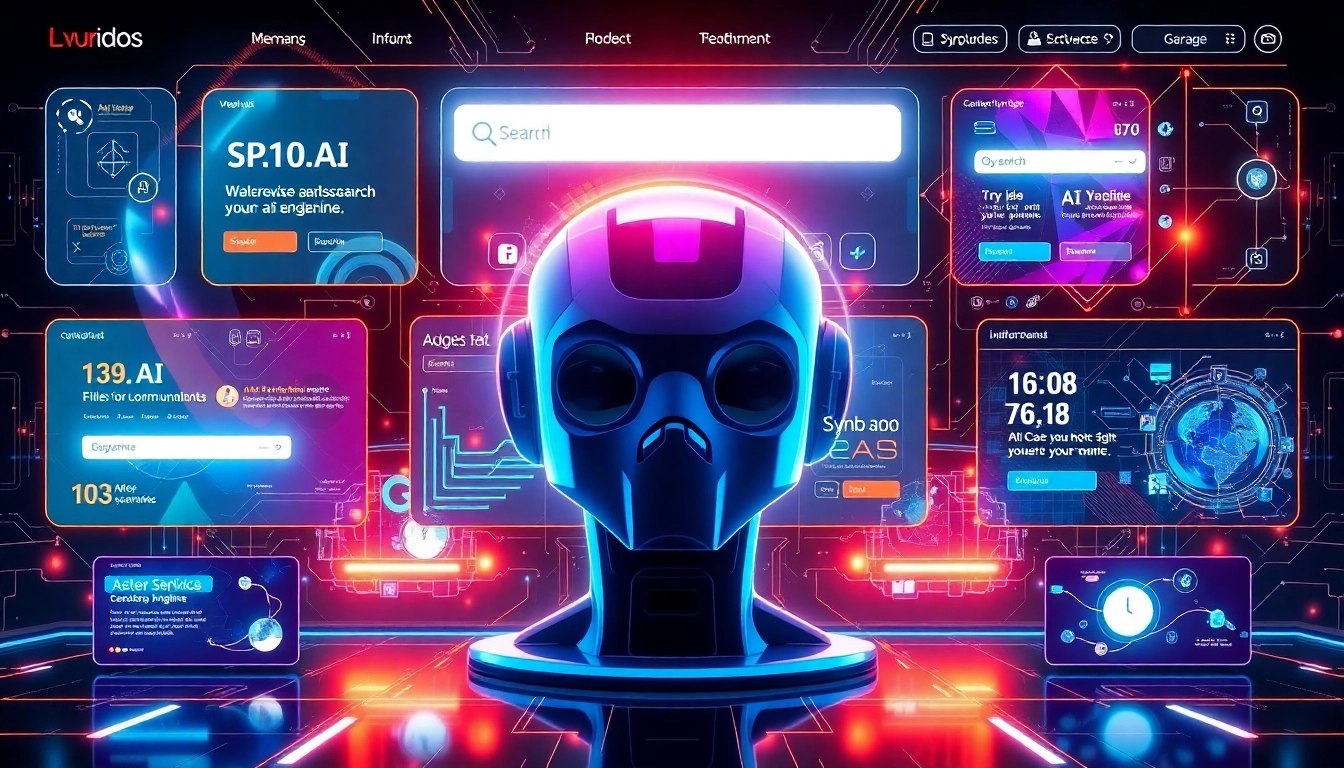 AI search engine interface displaying innovative features and user-friendly design for enhanced search experiences.