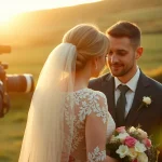 Capturing stunning moments as a wedding videographer in Ireland, showcasing a couple's heartfelt joy.