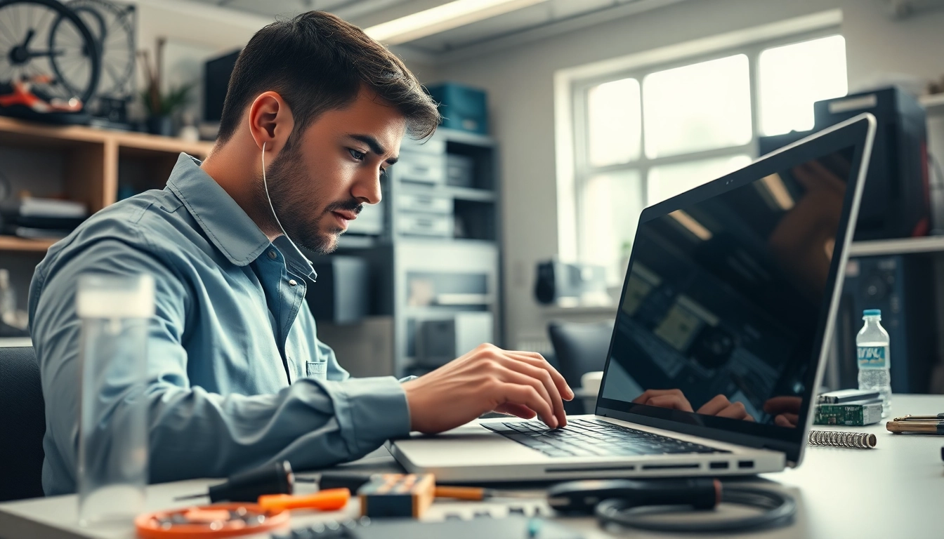 Riparazione computer torino con un tecnico esperto in un centro di servizio moderno