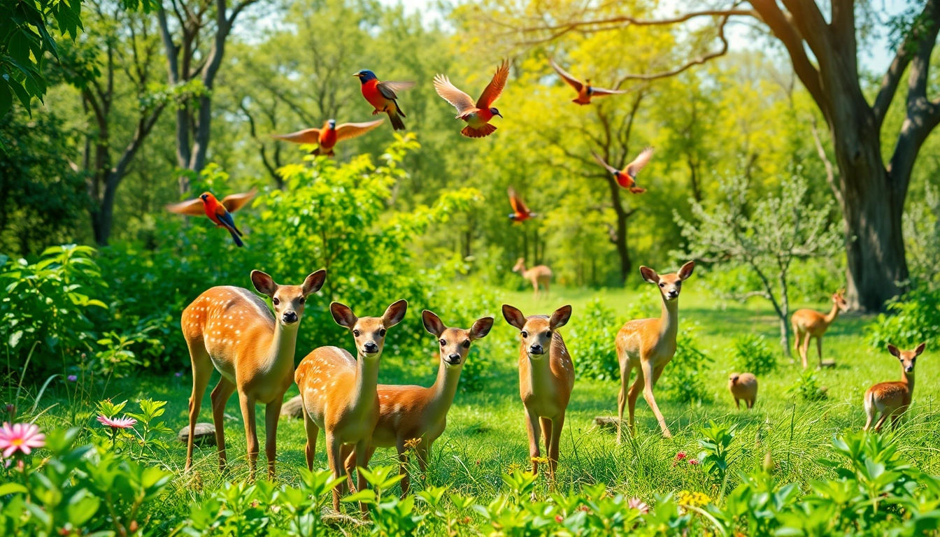 Visit www.sudswild.com to see vibrant wildlife sanctuary illustrations featuring cheerful deer.
