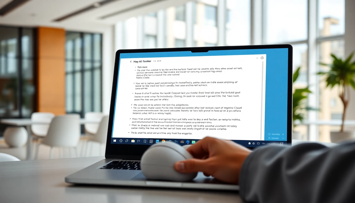 Utilize the ai checker to analyze text accurately with cutting-edge technology in a modern workspace.