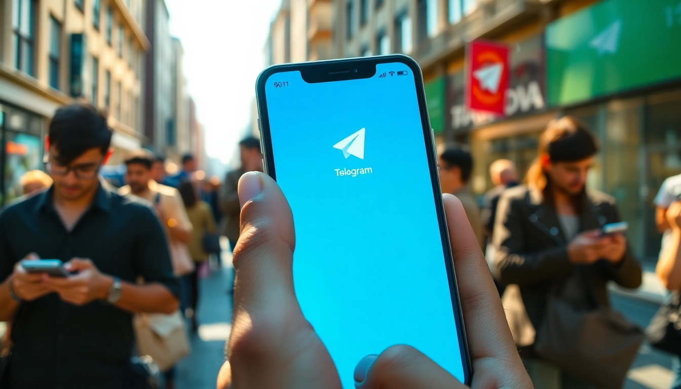 Explore the features of 电报官网 with a vibrant image of the Telegram app in action.