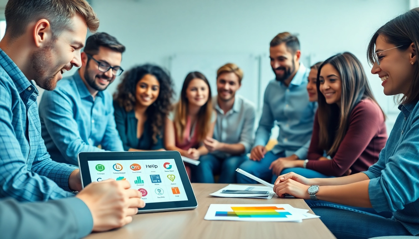 Enhancing branding strategies through collaboration in a modern office environment.