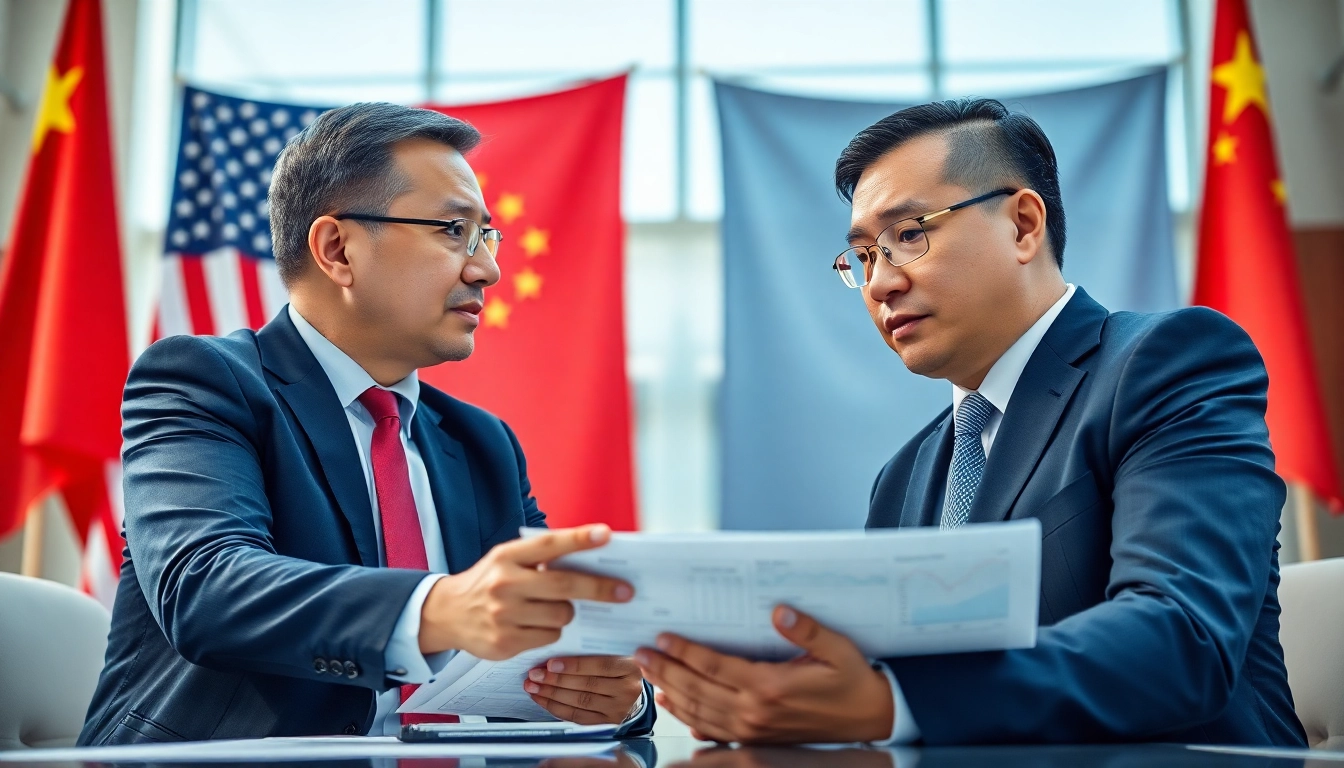 Analyze the impact of import tariffs on China in a trade negotiation scene.
