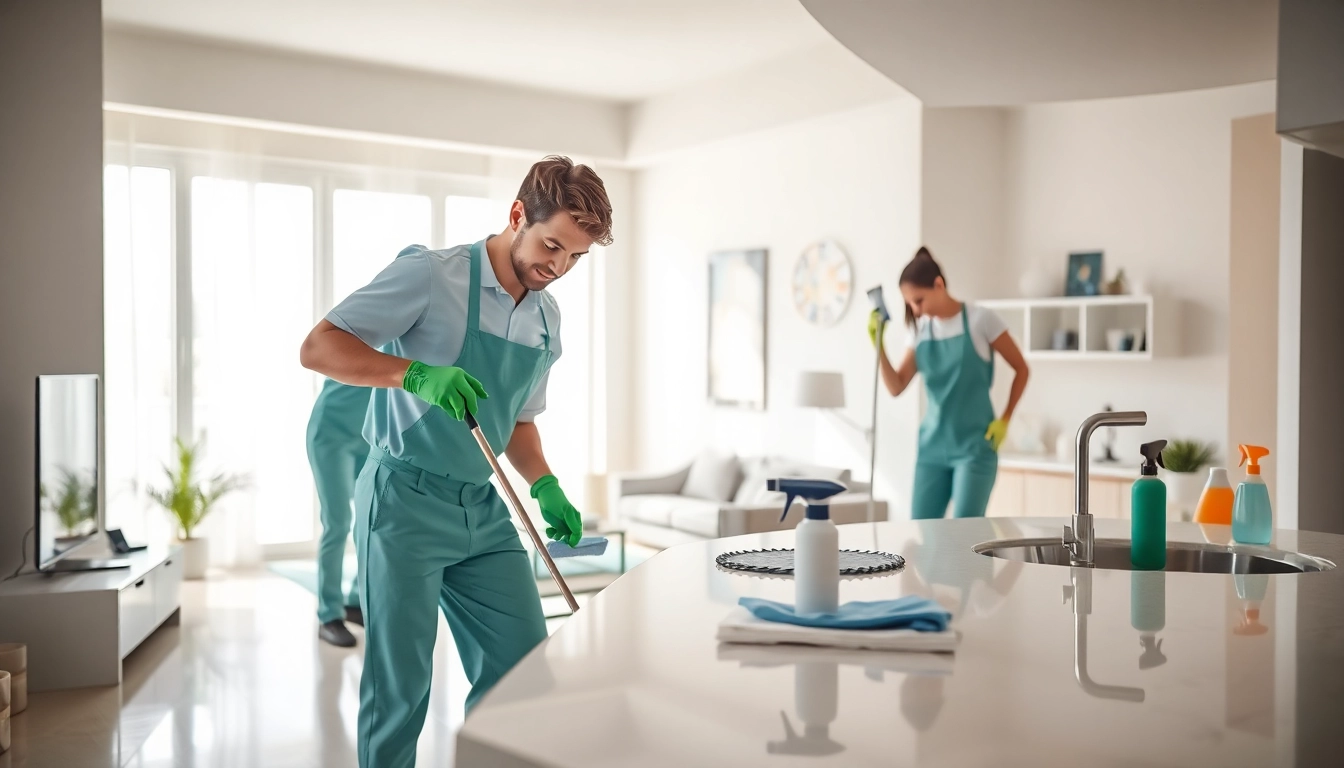 Experienced team providing bond cleaning Logan services in a spotless apartment setting.