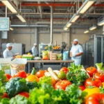 Frisco Foods Pvt Ltd showcases fresh products and modern facilities with vibrant colors.