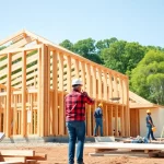 Connecticut home builders collaborating on a custom home construction project in a lush environment.