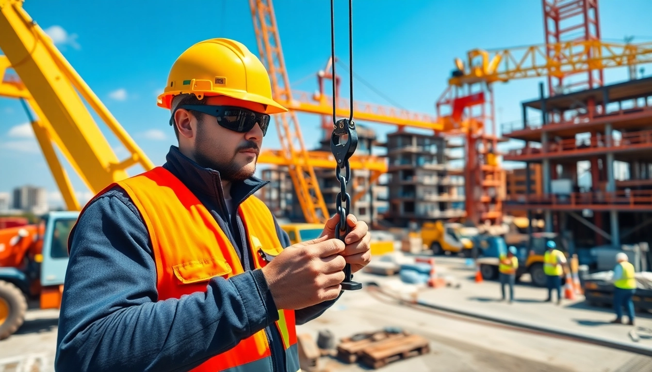 Narrating the level 5 nvq diploma in controlling lifting operations answers with a professional crane operator at work.