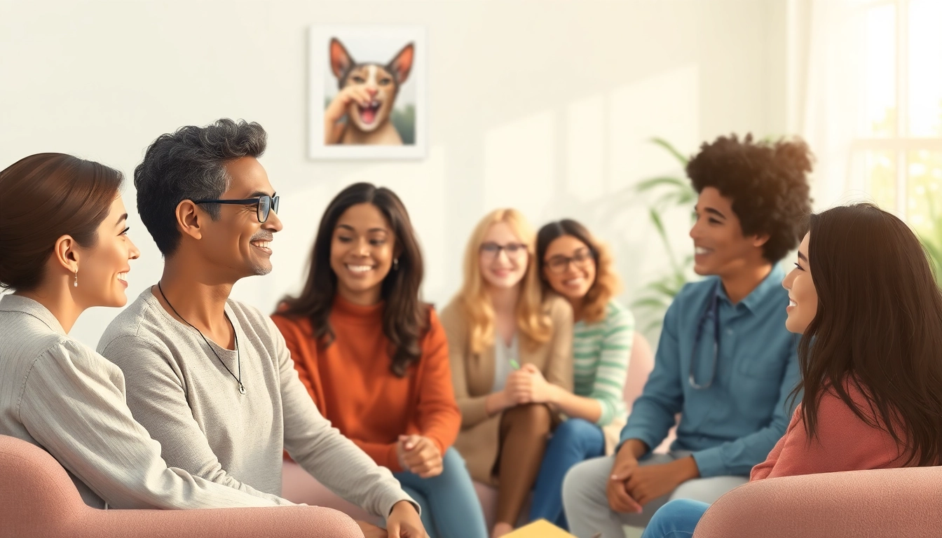 Group therapy session focused on healing trauma, emphasizing support and connection.