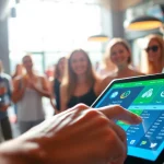 Utilize POS Membership Software for seamless club management on a modern tablet in action.