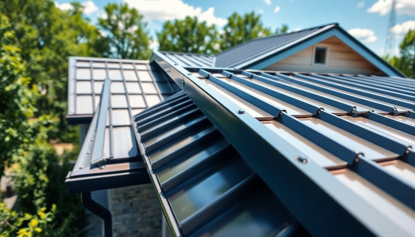 Showcasing residential metal roofing on a modern home, highlighting durability and aesthetic appeal.
