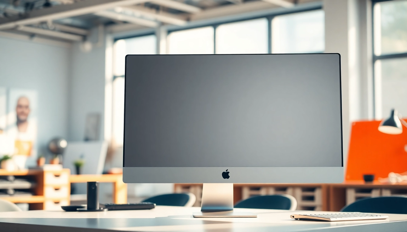 Buy Pro Display XDR in a modern workspace with vibrant lighting and professional setup.