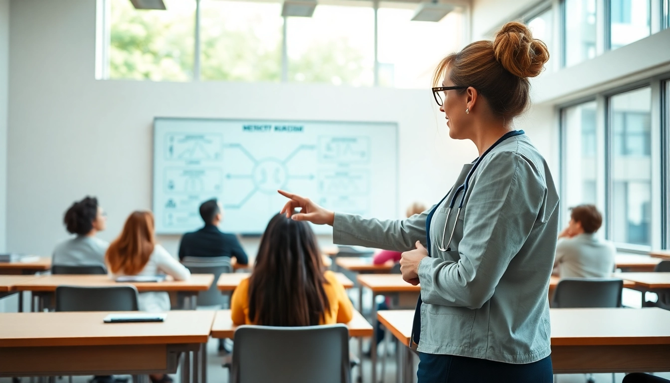 Explore the Fawcett nursing metaparadigm with an instructor engaging students in a lively classroom.