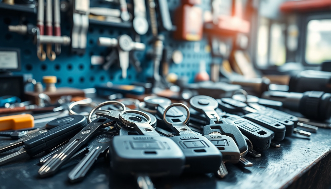 Showcase of various van keys highlighting intricate designs and features.