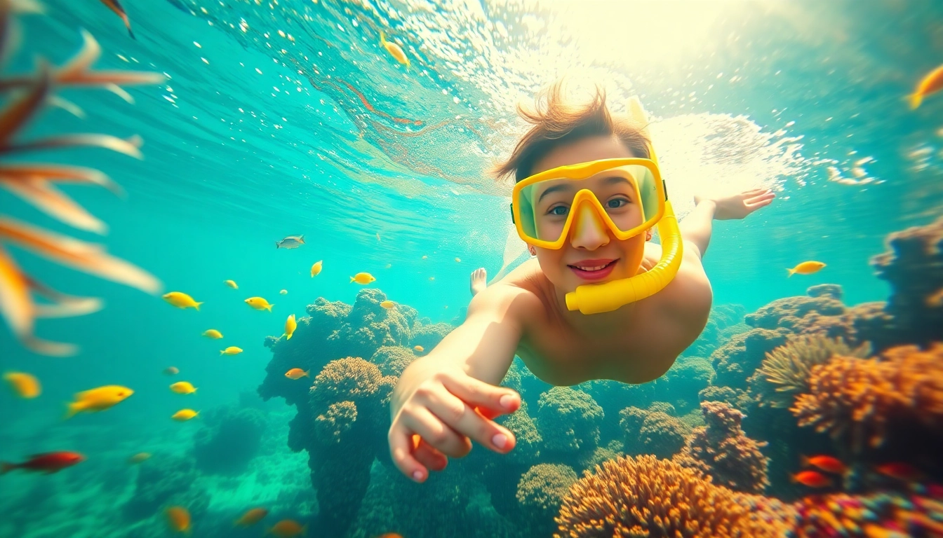 Snorkeler exploring vibrant coral reefs in Puerto Rico's crystal-clear waters.