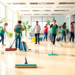 Enhance your space with commercial cleaning Melbourne services featuring a vibrant office environment.