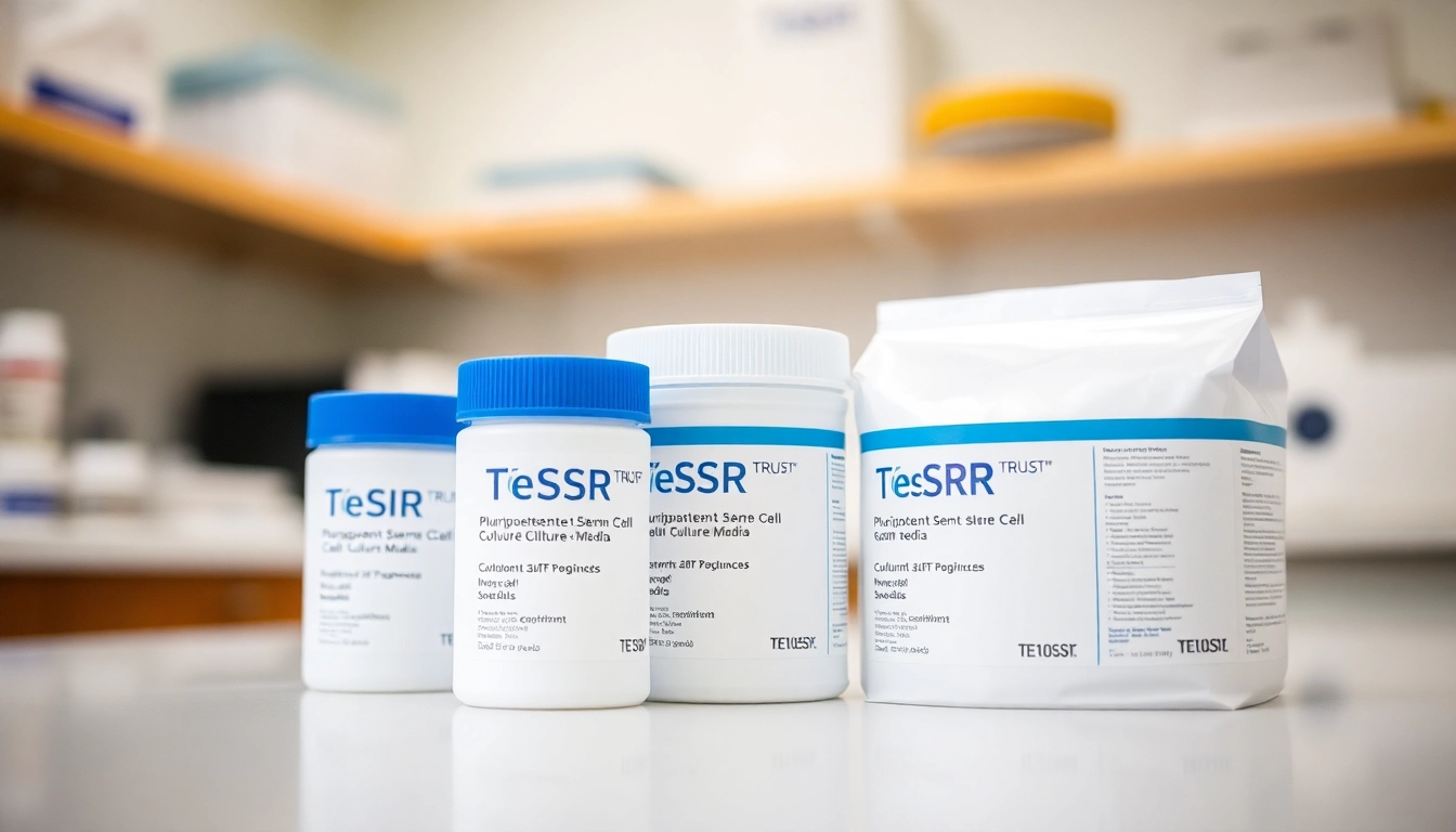 All check: An inviting display of TeSR™ Feeder-Free Pluripotent Stem Cell Media showcasing clear labeling and laboratory precision.