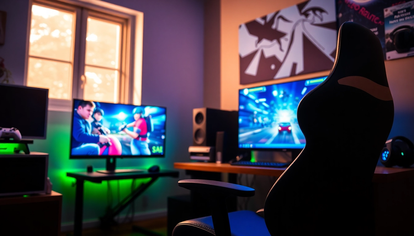 Main focus pada permainan game online yang menarik di ruang gaming modern.