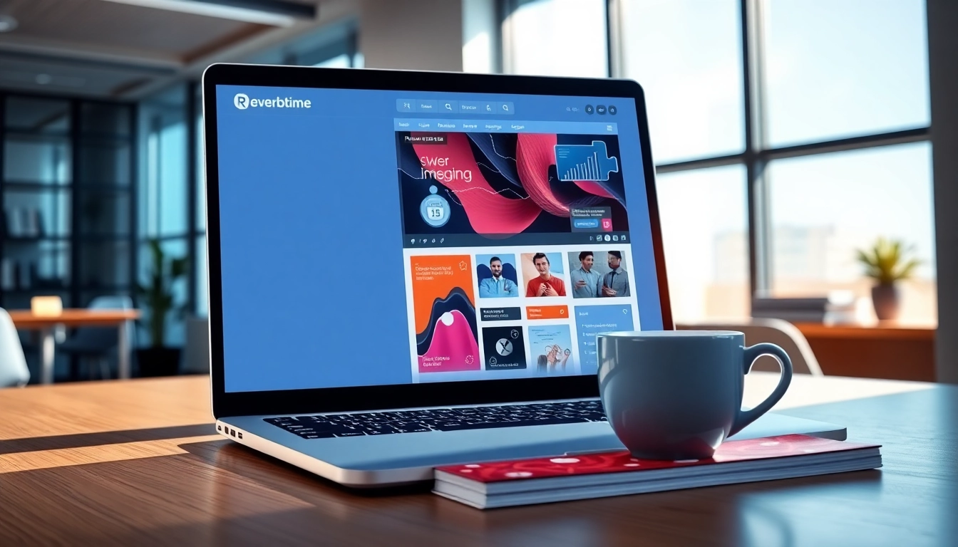 Showcase a professional workspace representing Reverbtime Magazine’s focus on business and technology insights.