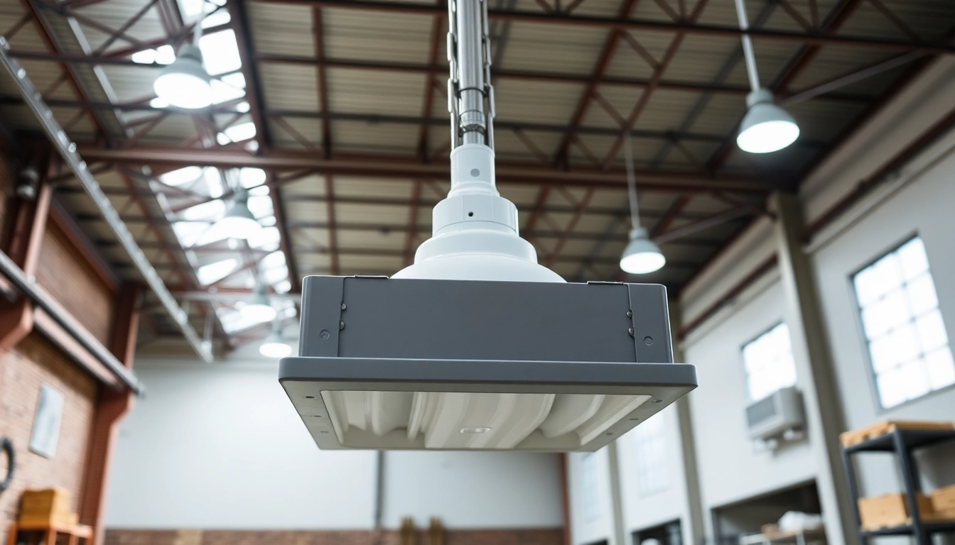 Showcase a Vapor Tight Fixture highlighting its features in an industrial setting.
