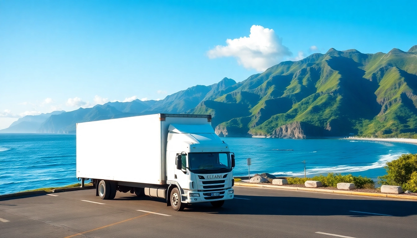 Movers from Alaska to Hawaii transporting belongings across scenic landscapes.