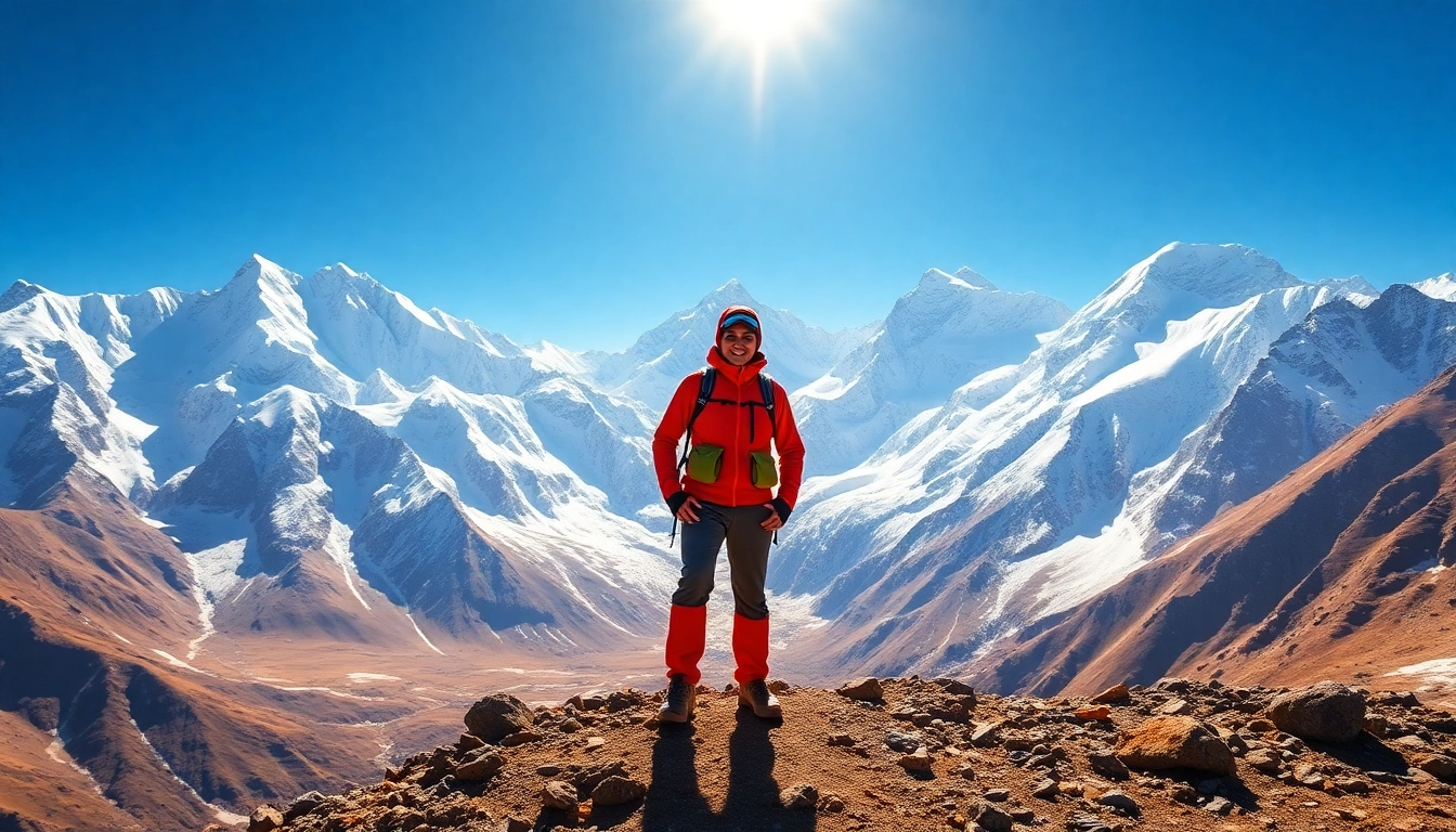 Admiring the views at Annapurna Base Camp Trek amidst breathtaking Himalayan peaks.