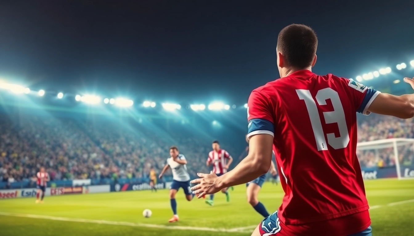 Engage in judi bola with lively soccer actions in a competitive arena.