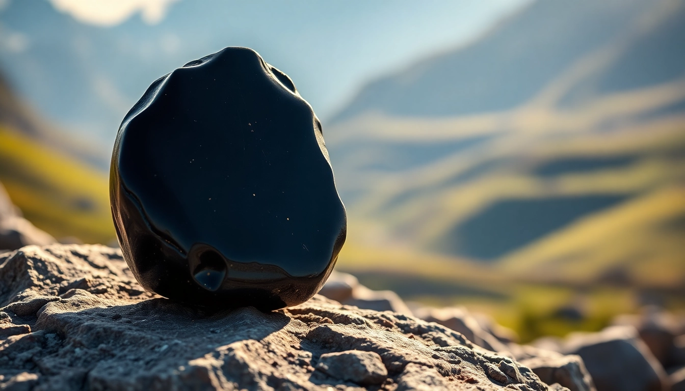 Pure Himalayan Shilajit Australia showcased in natural setting highlighting its rich texture.