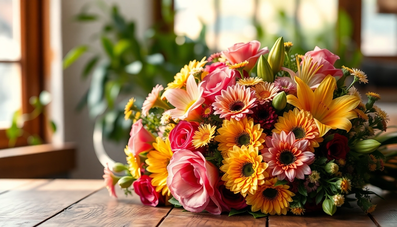 Enhancing celebrations with Flower Delivery Hurstbridge featuring vibrant floral arrangements on a rustic table.