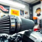 Showcase of the cold air intake b58 highlighting its design and features in a modern setting.