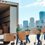 Movers Calgary team loading furniture into a moving truck for a seamless moving experience.