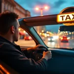 Engaging 24/7 taxi Canterbury service in vibrant city setting with a professional driver.