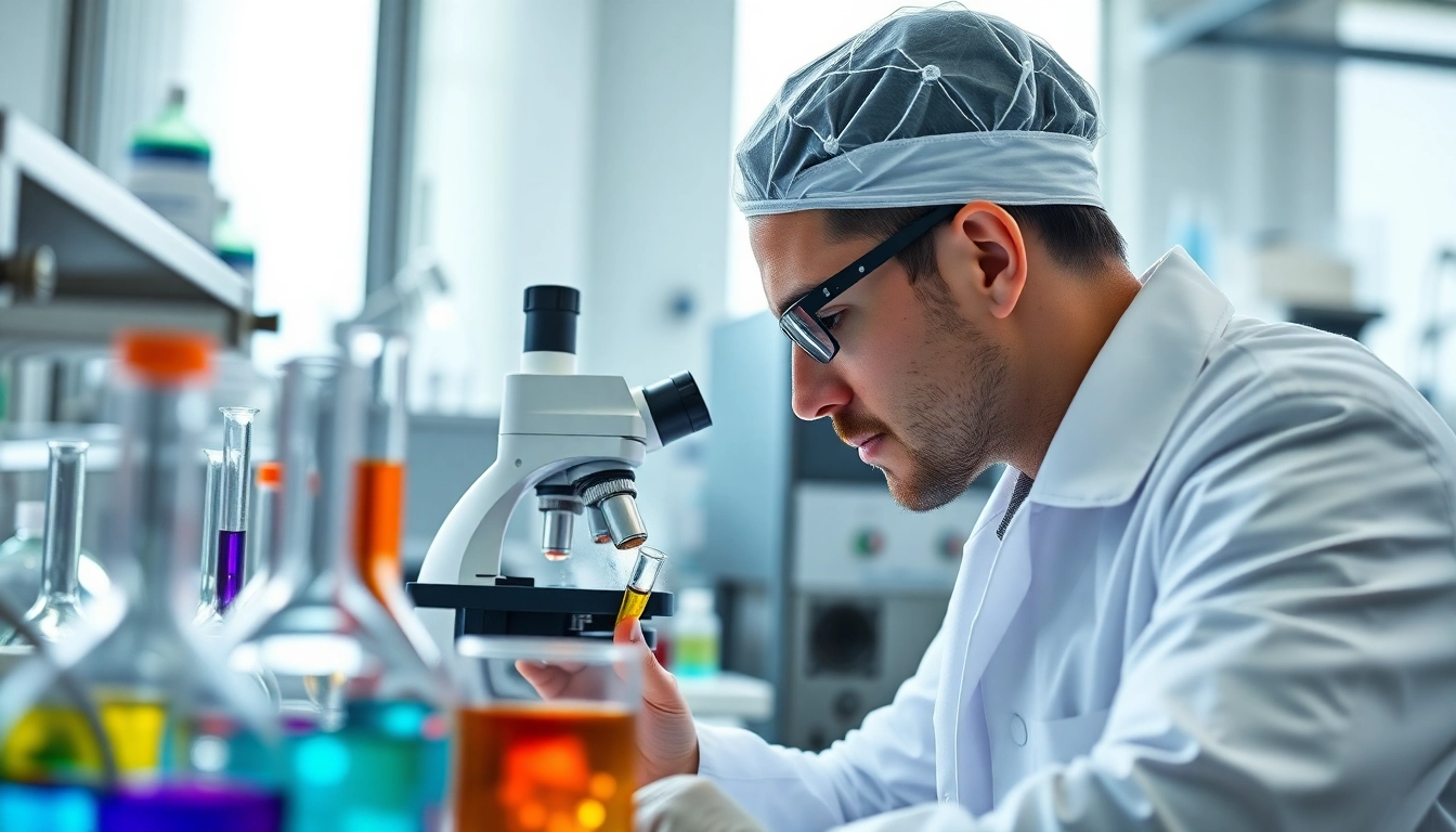 HPMC manufacturer diligently analyzing samples in a professional lab environment, promoting quality in production.