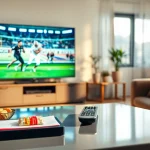 Enjoy seamless streaming with the best usa iptv setup featuring a high-definition TV.