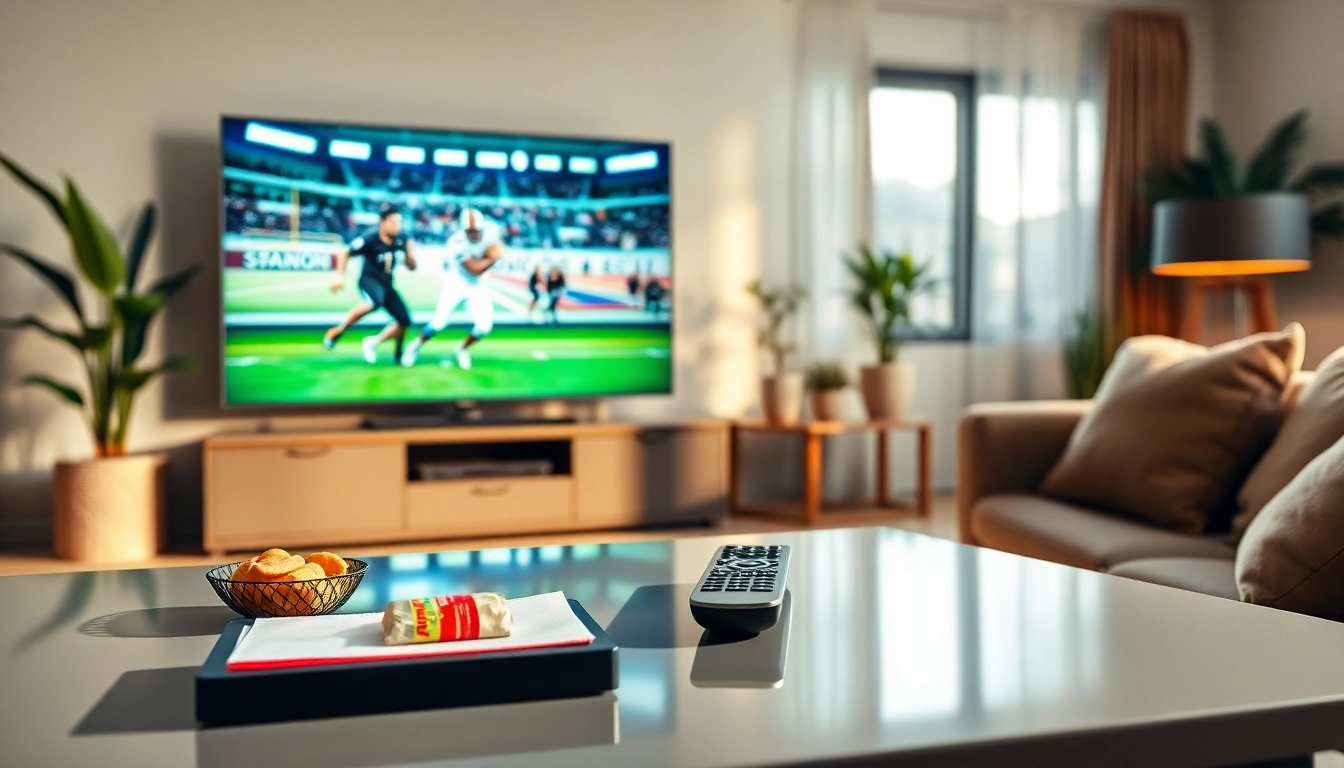 Enjoy seamless streaming with the best usa iptv setup featuring a high-definition TV.
